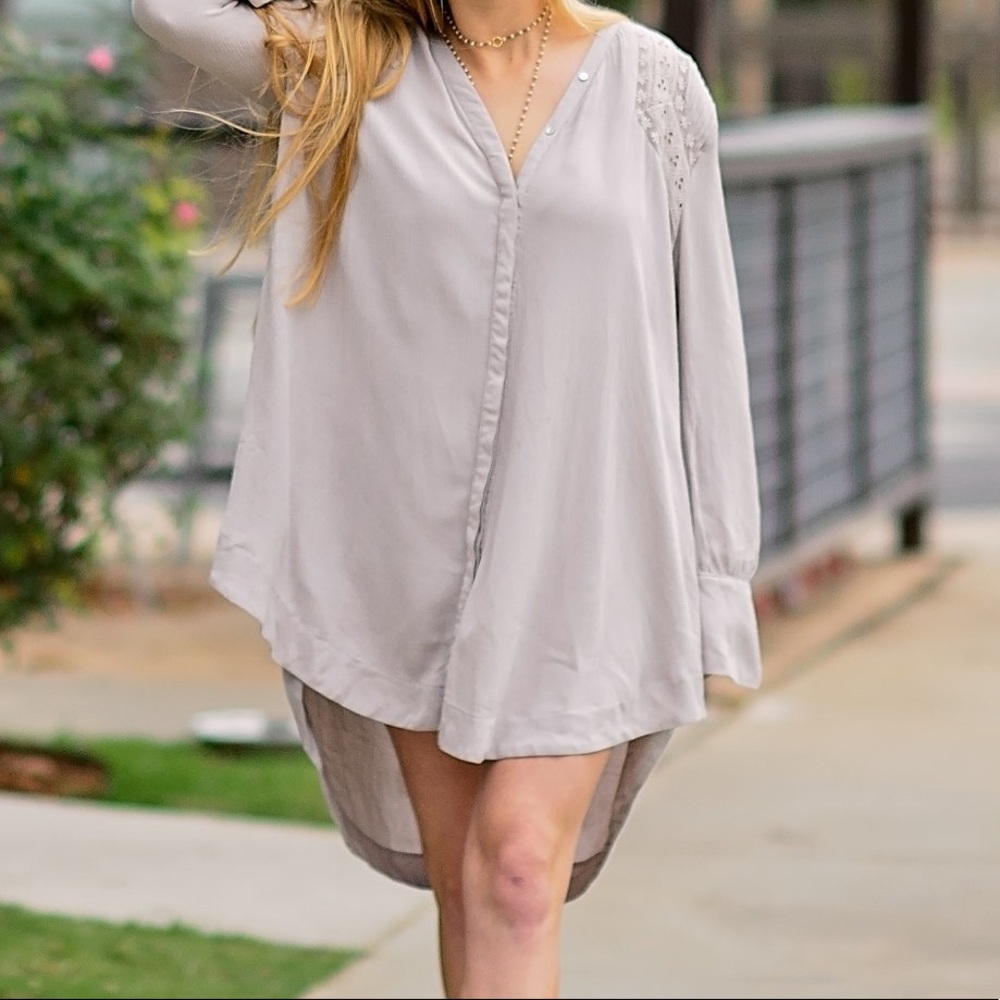 Free People high-low dress in grey